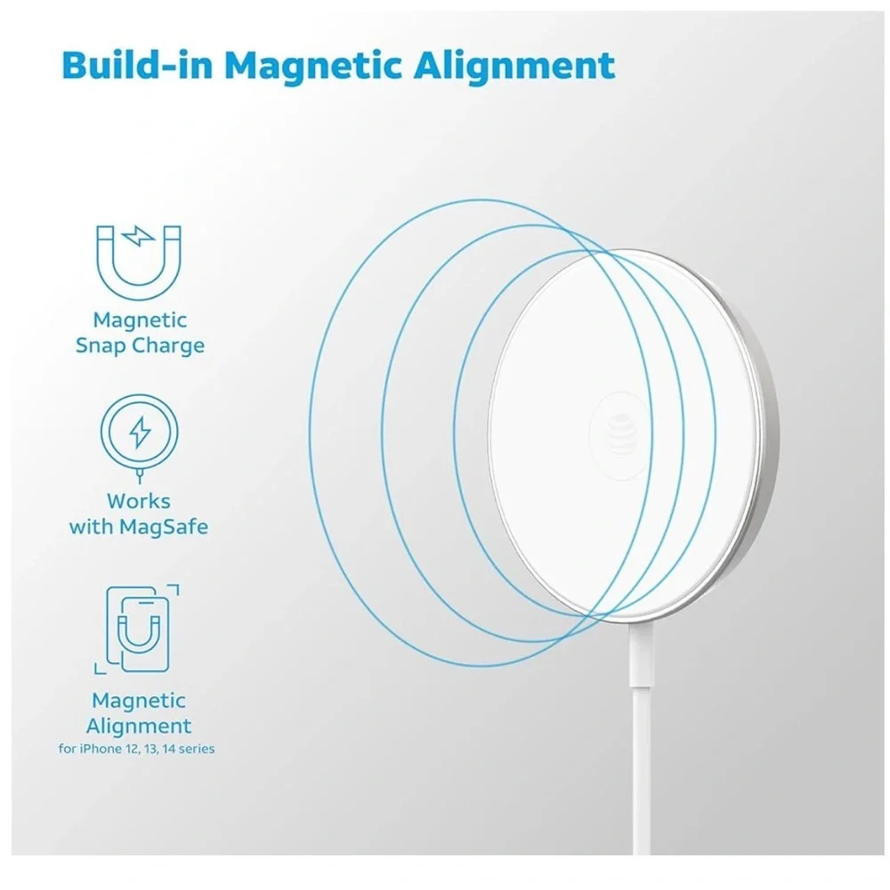 White Circular Wireless Charger